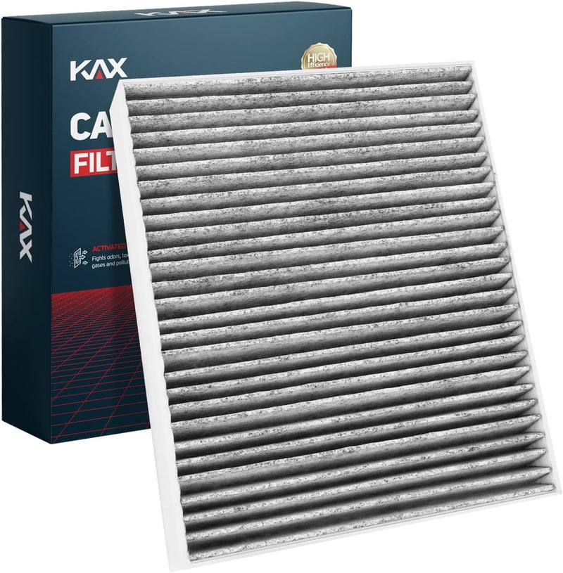 KAX CF11176 استبدال فلتر الهواء في المقصورة لسيارة فورد إكسبلورر 2011-2019، تورس 2009-2019، فليكس 2010-2019، شرطة إنترسيبتور سيدان MKS، مع كربون مفعل، فلتر هواء مقصورة جديد - Image 1